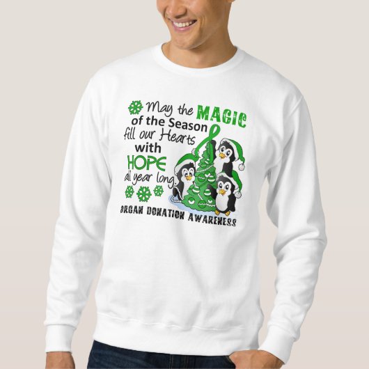 WeihnachtsPinguin-Organspende Sweatshirt (Vorderseite)