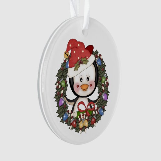 WeihnachtsPinguin Ornament (Vorderseite)