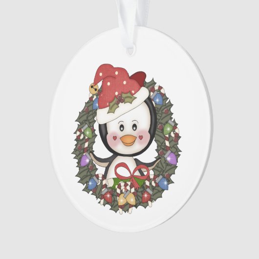 WeihnachtsPinguin Ornament (Vorderseite)
