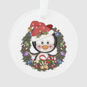 WeihnachtsPinguin Ornament (Vorderseite)