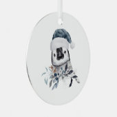 Weihnachtspinguin Ornament Aus Metall (Vorderseite Rechts)