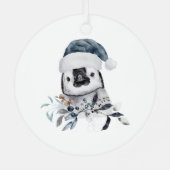 Weihnachtspinguin Ornament Aus Metall (Rückseite)