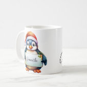 Weihnachtspinguin personalisiert kaffeetasse (Vorderseite Links)