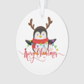 Weihnachtspinguin personalisiert ornament (Vorderseite)