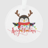 Weihnachtspinguin personalisiert ornament (Vorderseite)