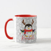Weihnachtspinguin personalisiert tasse (Links)