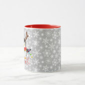 Weihnachtspinguin personalisiert tasse (Zentrum)