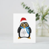 Weihnachtspinguin Postkarte (Stehend Vorderseite)