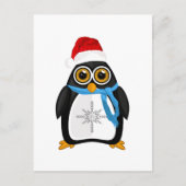 Weihnachtspinguin Postkarte (Vorderseite)