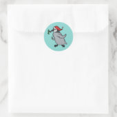 Weihnachtspinguin Runder Aufkleber (Tasche)