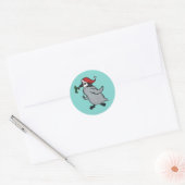 Weihnachtspinguin Runder Aufkleber (Umschlag)