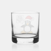 Weihnachtspinguin Santa Naughty List Whiskyglas (Rückseite)