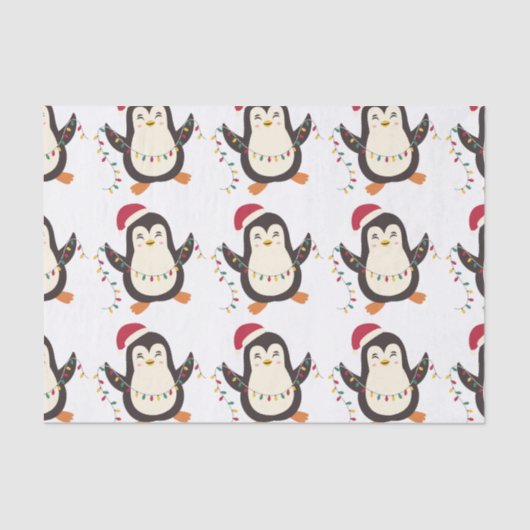Weihnachtspinguin Seidenpapier (Vorderseite)