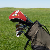 Weihnachtspinguin sitzend mit Schneebälle Golf Headcover (In SItu)