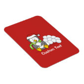 Weihnachtspinguin sitzend mit Schneebälle Magnet (Rechte Seite)
