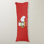 Weihnachtspinguin sitzend mit Schneebälle Seitenschläferkissen (Vorderseite Vertikal)