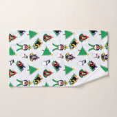 Weihnachtspinguin Ski Badhandtuch Set (Handtuch)