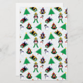 Weihnachtspinguin Ski Briefpapier (Vorne/Hinten)