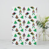 Weihnachtspinguin Ski Briefpapier (Stehend Vorderseite)