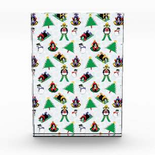Weihnachtspinguin Ski Fotoblock