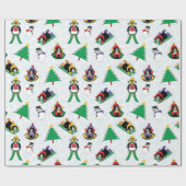 Weihnachtspinguin Ski Geschenkpapier (Flach)