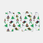 Weihnachtspinguin Ski Geschenkschachtel (Ungefaltet)