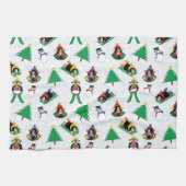 Weihnachtspinguin Ski Geschirrtuch (Horizontal)