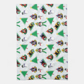 Weihnachtspinguin Ski Geschirrtuch (Vertikal)