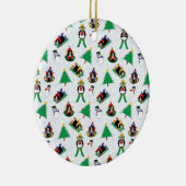Weihnachtspinguin Ski Keramik Ornament (Rechts)