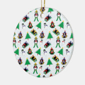 Weihnachtspinguin Ski Keramik Ornament (Links)