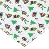Weihnachtspinguin Ski Kurzer Tischläufer (Ecke)