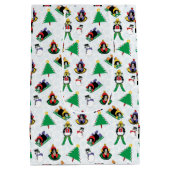 Weihnachtspinguin Ski Mittlere Geschenktüte (Rückseite)