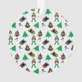 Weihnachtspinguin Ski Ornament (Rückseite)