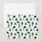 Weihnachtspinguin Ski Postkarte (Vorne/Hinten)