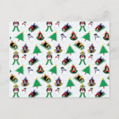 Weihnachtspinguin Ski Postkarte (Vorderseite)