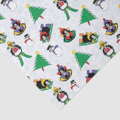 Weihnachtspinguin Ski Seidenpapier (Ausschnitt)