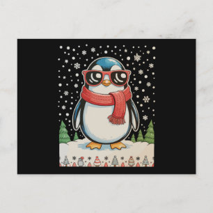 Weihnachtspinguin-Sonnenbrille hässlicher Weihnach Feiertagspostkarte