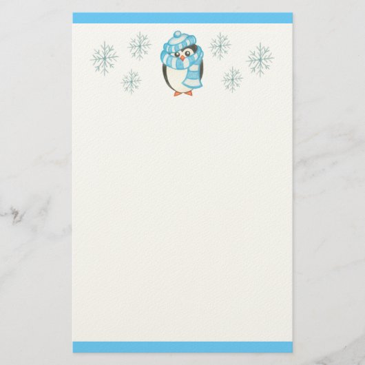 Weihnachtspinguin Stationery Briefpapier (Vorderseite)