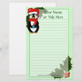 Weihnachtspinguin Stationery Briefpapier (Vorne/Hinten)