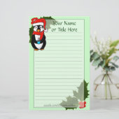 Weihnachtspinguin Stationery Briefpapier (Stehend Vorderseite)