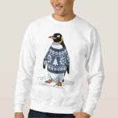 Weihnachtspinguin Sweatshirt (Vorderseite)