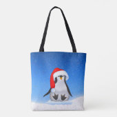 Weihnachtspinguin Tasche (Rückseite)