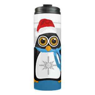 Weihnachtspinguin Thermosbecher