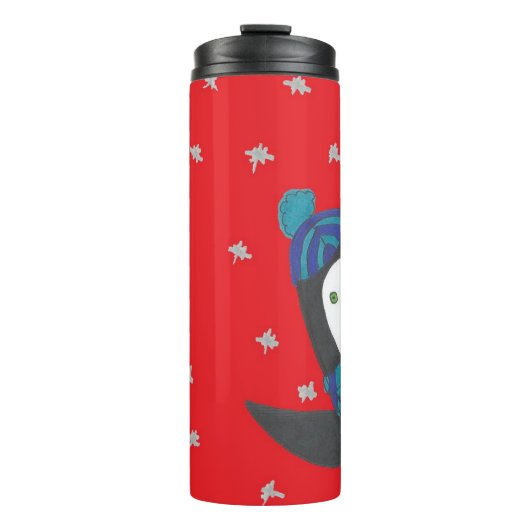 Weihnachtspinguin Thermosbecher (Vorderseite)