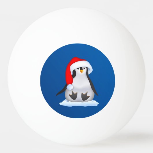 Weihnachtspinguin Tischtennisball (Rückseite)