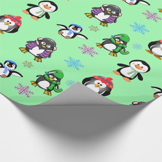 WeihnachtsPinguin-und Geschenkpapier (Ecke)