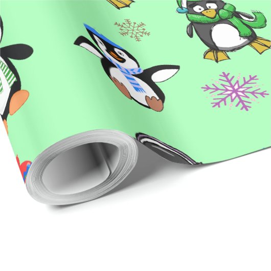 WeihnachtsPinguin-und Geschenkpapier (Rolleneckpunkt)