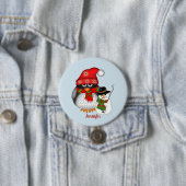 Weihnachtspinguin und Schneemann mit individuelle Button (Beispiel)