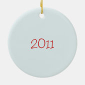 WeihnachtsPinguin-Verzierung Keramik Ornament (Hinten)