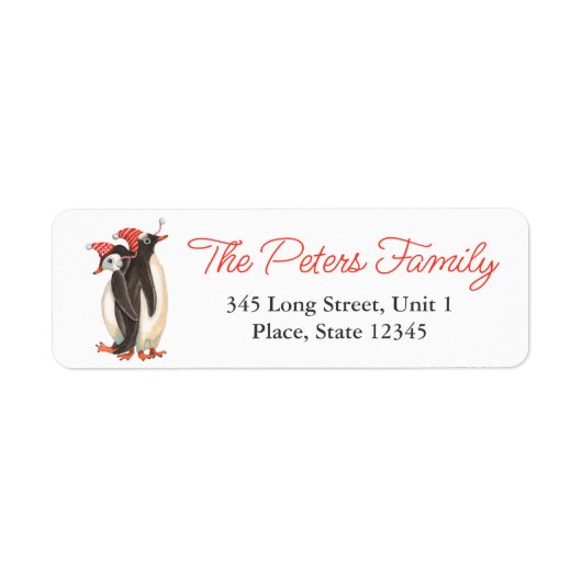 Weihnachtspinguine | Address Return Labels (Vorne)